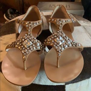 Joan and David studded sandals